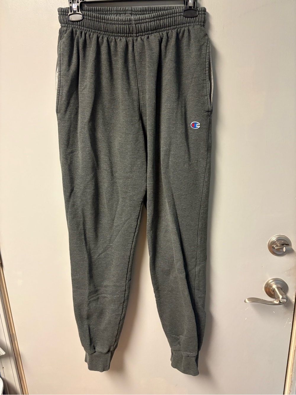 Champion Mens Gray Fleece Jogger Sweatpants - size medium